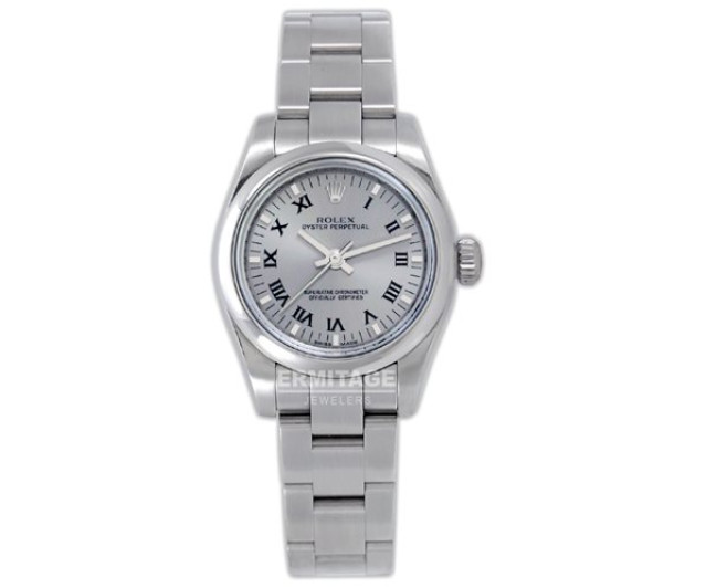 Rolex 176200 Steel on Oyster Dark Grey Slate with Black Arabic & Silver Index